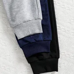 Googo Gaaga Cotton Knit Pack Of 3 Dinosaurs Printed Pajamas - Grey Navy Blue & Black image 5