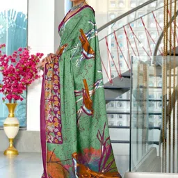 NIKATT Ethnic Motifs Printed Pure Cotton Block Print Saree-picture-25