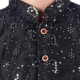 Pehanaava Boys Embroidered Regular Pure Cotton Kurta with Pyjamas image 2