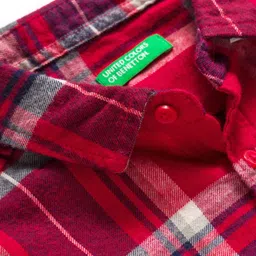 UCB Cotton Woven Full Sleeves Shirt With Checks - Red image 5