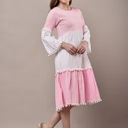 Bright Nex Woman Pom Pom Fit & Flare Dress image 3