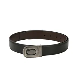 Pacific Gold Men Black & Brown Solid Reversible Belt-picture-30