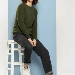 The Roadster Lifestyle Co Woolen Round Neck Winter Wear Pullover-picture-53