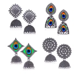 Sangria Silver-Plated Alloy Earrings-picture-28