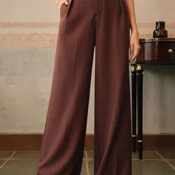 Chemistry Women Relaxed Straight Leg High-Rise Baggy Trousers-picture-26