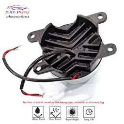 Auto Pearl 4 LED 3 in 1 Chrome Ring DRL Fog Lamp with Wiring Kit White, Yellow & Blue Compatible For Ford Fusion image 5