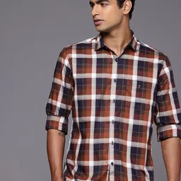 Louis Philippe Sport Nirvana Slim Fit Checked Casual Shirt-picture-25