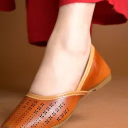 SZN Women Textured Mojari Flats image 2