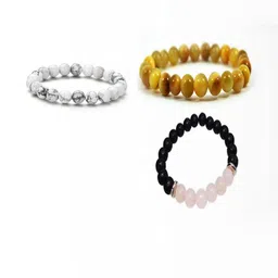 Divine souvenirs Unisex Set Of 3 Artificial Beaded Elasticated Bracelets-picture-49
