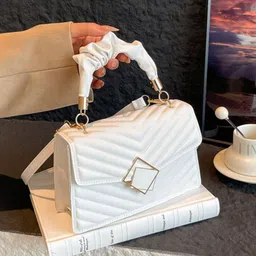 StyleCast x Revolte PU Structured Sling Bag with Applique image 3