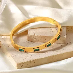 DIVASTRI Women Gold-Plated Kada Bracelet-image-48