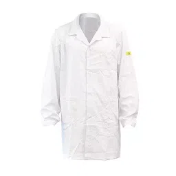SCHOFIC Antistatic ESD Safe Lab Coat/Jacket Full Sleeves Unisex White Size - M (Pack of 2) image 2