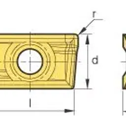 korloy KOERLOY Milling Insert APKT1604PDSR-MF Grade PC5300 image 2