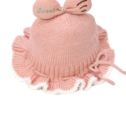 Yellow Bee Girls Woollen Beanie image 2