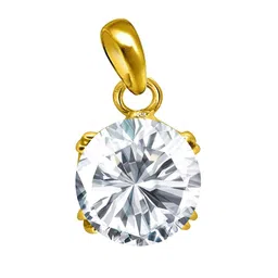 aquagems Panchdhatu American Diamond/Zircon 3.25 Ratti To 10.25 Ratti or 3 carat certified To 9.50 Astrological Birthstone 5 Metals Gold Plated Pendant for Men & Women -AN1 image 1