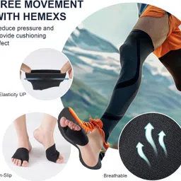 Digolex Forefoot Pad for pain relief- Ball of Foot Cushion for Metatarsalgia Bunion Corrector Toe Sleeve- Hallux Valgus Foot support for pain relief- Metatarsal Pads for Men and Women (1 Pair) (Black) image 4