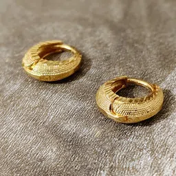 SHREE KRISHNA SHOPPING Unisex Gold-Plated Circular Hoop Earrings-picture-31