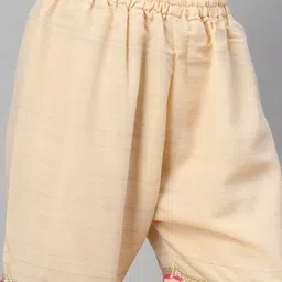 TS LIFESTYLE Floral Embroidered Regular Kurta With Sharara & Dupatta image 3