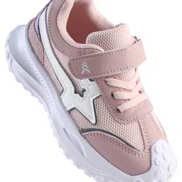 Pine Kids Solid Sneaker Shoes With Velcro Closure - Pink-picture-40