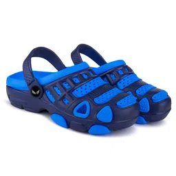 BERSACHE Colour Blocked Slingback Clogs - Blue image 1