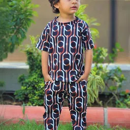 ALANTA Unisex Kids Printed T-shirt with Trousers-picture-12