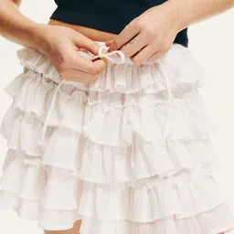 H&M Tiered Cotton Skirt image 4