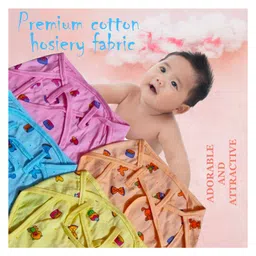 chrish Chirsh Newborn Cloth Diapers/Nappies Cotton Cloth Nappies With String Pack of 20 (0-6 Months) Medium- Multi Color image 3