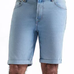 LOVEGEN Men Solid High-Rise Regular Fit Denim Shorts-picture-11