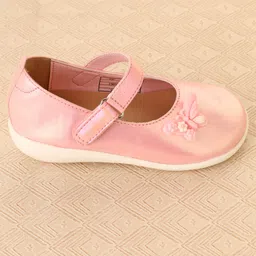 Cute Walk by Babyhug Ballerinas With Velcro Closure & Butterfly Applique - Pink image 4