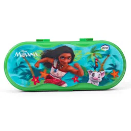 Disney by Gluman Peapod Pencil Box with Clip Lock & 3D Moana Print - Green image 4