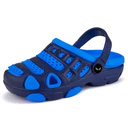 BERSACHE Colour Blocked Slingback Clogs - Blue image 5