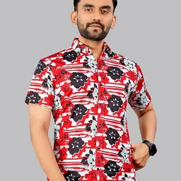 FTX Standard Floral Printed Spread Collar Shirt-image-2