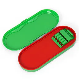 Disney by Gluman Peapod Pencil Box with Clip Lock & 3D Moana Print - Green image 5