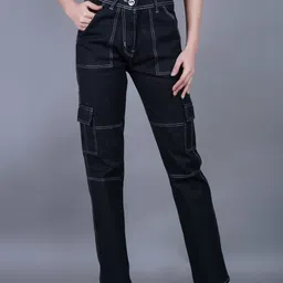 SZN Women Classic Boyfriend Fit Mid-Rise Denim Stretchable Jeans-picture-22