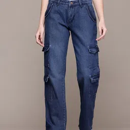 The Roadster Lifestyle Co. Women Straight Fit Pure Cotton Jeans-image-105