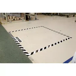 BRADY Floor Marking Tape Continuous Roll Striped Black/White No Legend 3 inch x 100 ft x 8 mm, 11Z097 image 2