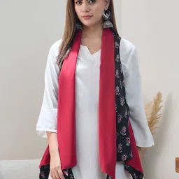 InWeave Printed V-Neck Open Front Shrug image 1