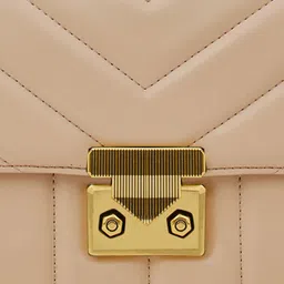 MIRAGGIO Katie Beige Sling Bag With Adjustable Strap image 3