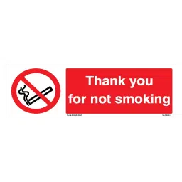 SUNSIGNS  Thank you for not smoking Signage Size 600x200 mm HP Print + Vinyl, SS0217-picture-34