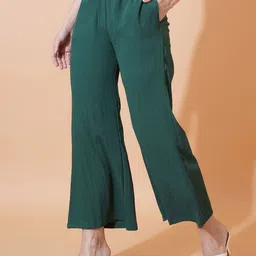 LECOWAR Women Pack Of 2 Relaxed High-Rise Trousers image 2