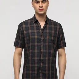 Crocodile Comfort Tartan Checked Cotton Casual Shirt-image-33