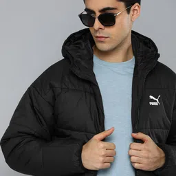 Puma Men Black Water Repellent Hooded Padded Jacket-picture-15