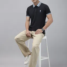 U.S. Polo Assn. Pure Cotton Slim Fit Polo Collar T-shirt image 3