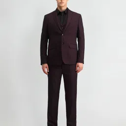 Arrow Men Solid Blazer and Waistcoat with Trousers-picture-0