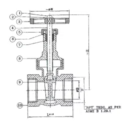 Leader GM 008 Gun Metal F Globe Valve 20 mm PN - 16 image 2
