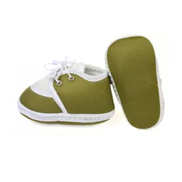 NESKA MODA Kids Set Of 2 Red & Green Lace Ups Cotton Booties image 4