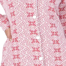 WOOL 4U Women Geometric Self Design Woolen Longline Cardigan image 4