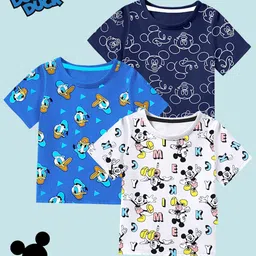 YK Disney Boys Pack Of 3 Graphic Printed Round Neck T-shirt-picture-28