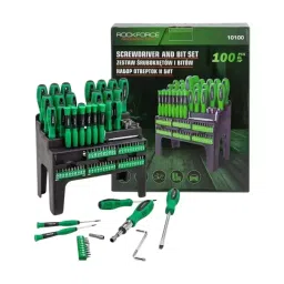 Rock Force Screwdriver Set with Bits CrV Straight Rod PH, SL, PZ, S, T 50 - 150 mm Length, RF-10100 (Pack of 100 Pcs)-picture-12