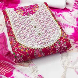 KALINI Embroidered Pure Cotton Unstitched Dress Material-image-56